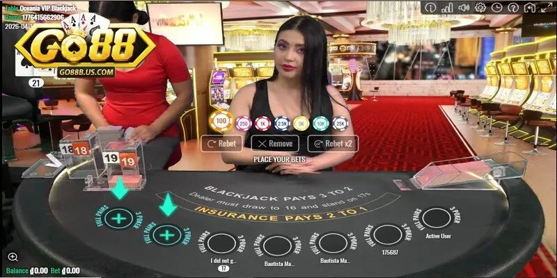 Blackjack là siêu phẩm đấu trí trực diện tại Live Casino Go88