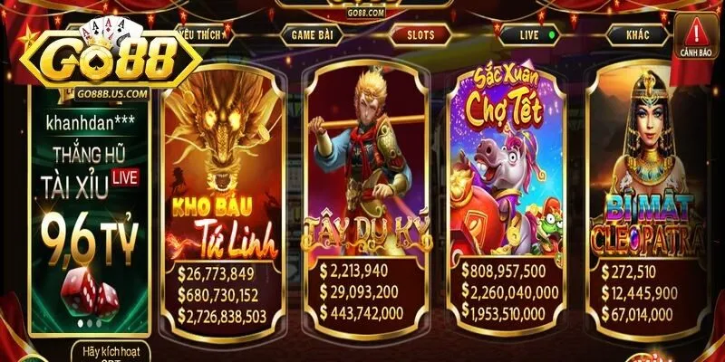 Giao diện của sảnh luôn là điểm được đánh giá cao tại Go88