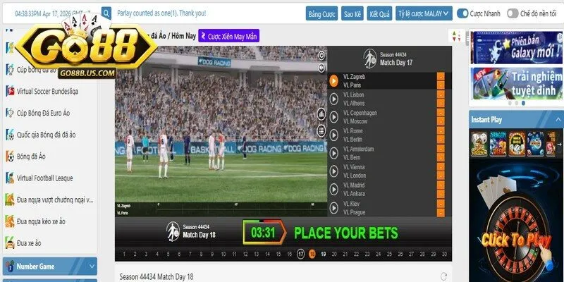 Chi tiết các bước tham gia cá cược tại sảnh Thể Thao Go88 