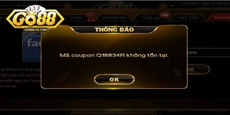 Đọc kỹ điều kiện áp dụng cho mỗi loại Code Go88