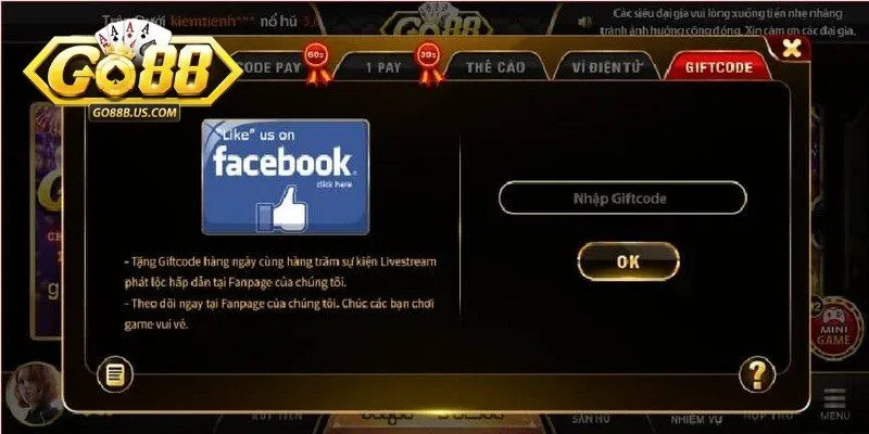 Hệ thống phát hành Code Go88 thường xuyên để tri ân người chơi
