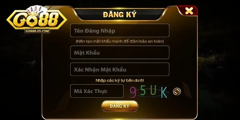 Đăng ký tài khoản Go88 đơn giản, nhanh chóng chỉ trong vài phút