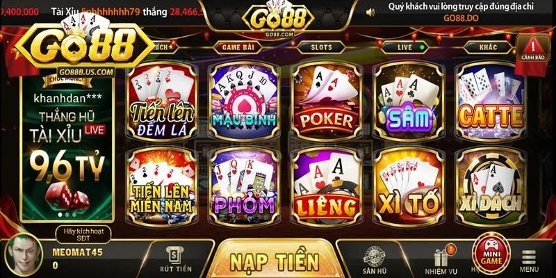 Game Bài Go88 là sảnh giải trí trực tuyến được nhiều người chơi yêu thích