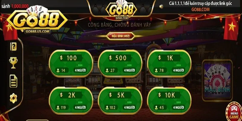 Mậu Binh là trò chơi kịch tính trong từng cách xếp bài 