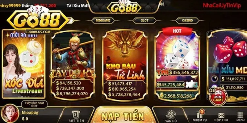 Khám phá kho trò chơi bùng nổ khi truy cập vào Go88